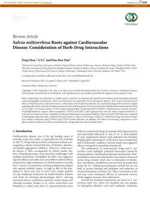 Consideration of Herb-Drug Interactions