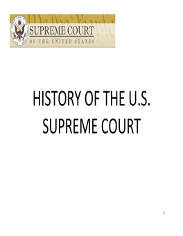 History of the U.S. Supreme Court