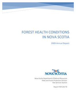 Forest Health Conditions in Nova Scotia