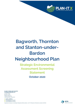 Bagworth, Thornton and Stanton Under Bardon Screening Statement