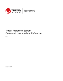 Threat Protection System Command Line Interface Reference 5.0.0