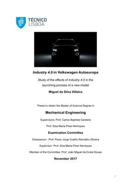 Industry 4.0 in Volkswagen Autoeuropa Mechanical Engineering