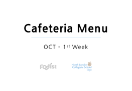 Cafeteria Menu