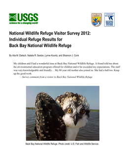 National Wildlife Refuge Visitor Survey 2012: Individual Refuge Results for Back Bay National Wildlife Refuge