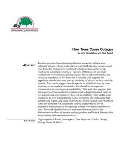 How Trees Cause Outages by John Goodfellow and Paul Appelt