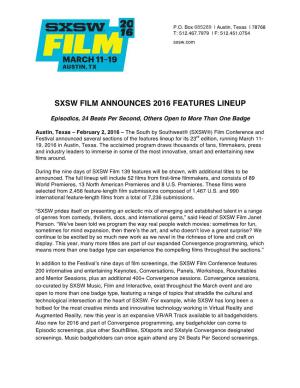 2016 Sxsw Feature Release Final