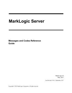 Messages and Codes Reference Guide (PDF)
