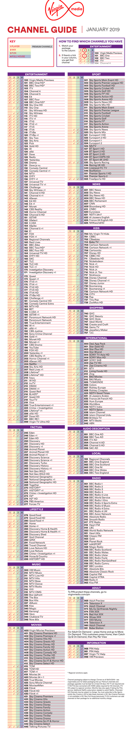 Channel Guide January 2019