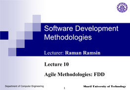 Agile Methodologies: FDD