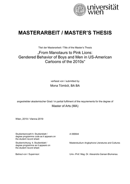 Masterarbeit / Master's Thesis