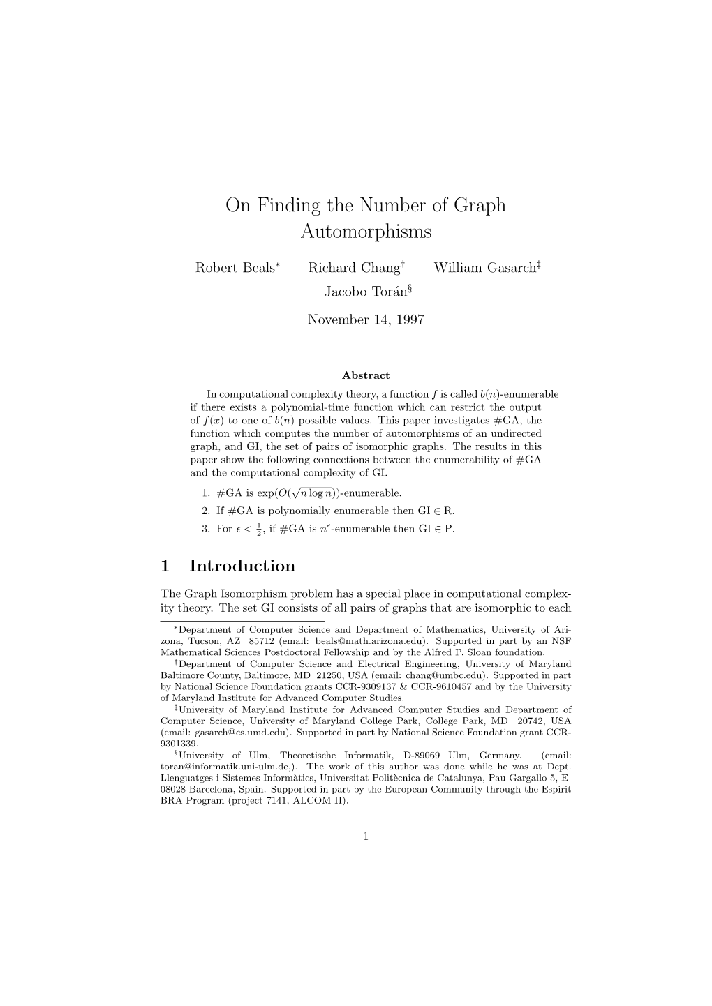 On Finding the Number of Graph Automorphisms