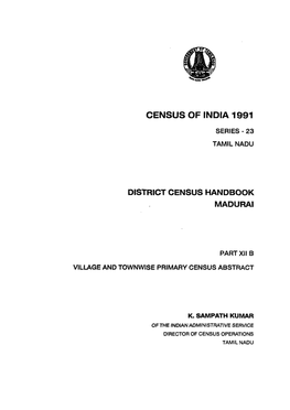 District Census Handbook, Madurai, Part XII-B, Series-23