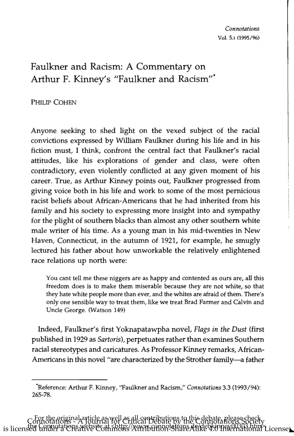 A Commentary on Arthur F. Kinney's 