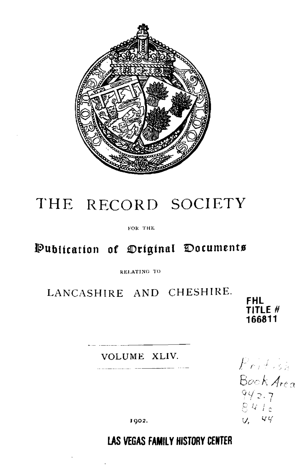 An Index to the Wills and Inventories Now Preserved in the Probate Registry at Chester, from A.D. 1761 to 1800, Vol. 44