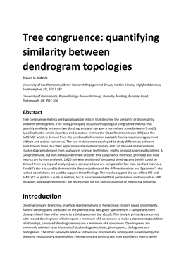 Quantifying Similarity Between Dendrogram Topologies