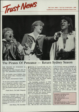 The Pirates of Penzance - Return Sydney Season