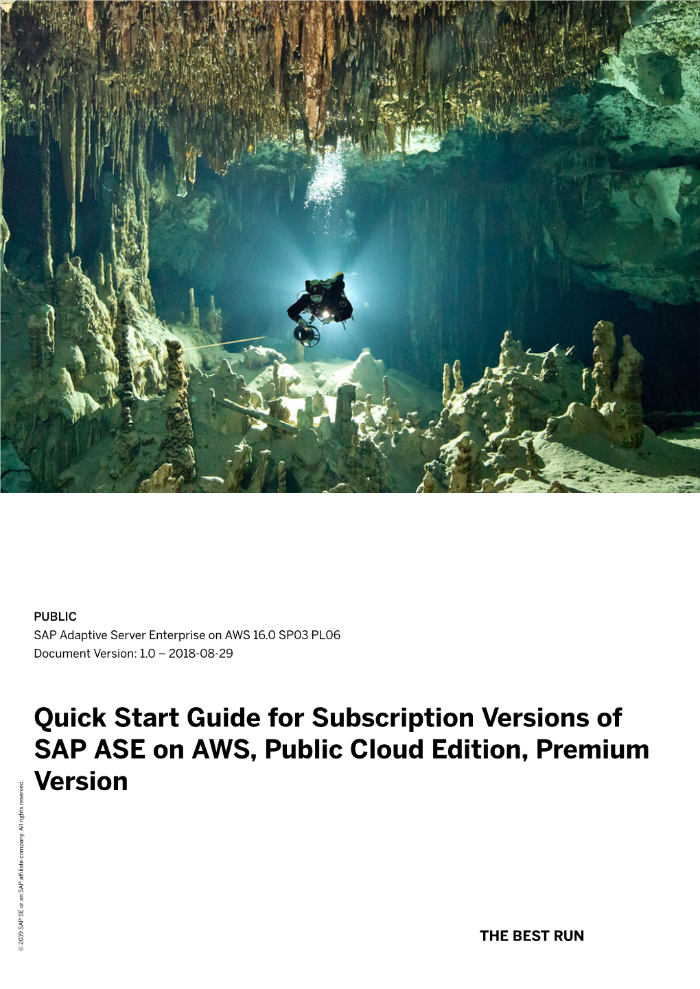 Quick Start Guide For Subscription Versions Of Sap Ase On Aws Public Cloud Edition Premium