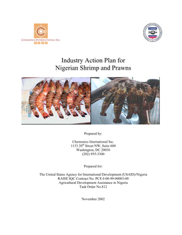 Industry Action Plan for Nigerian Shrimp and Prawns