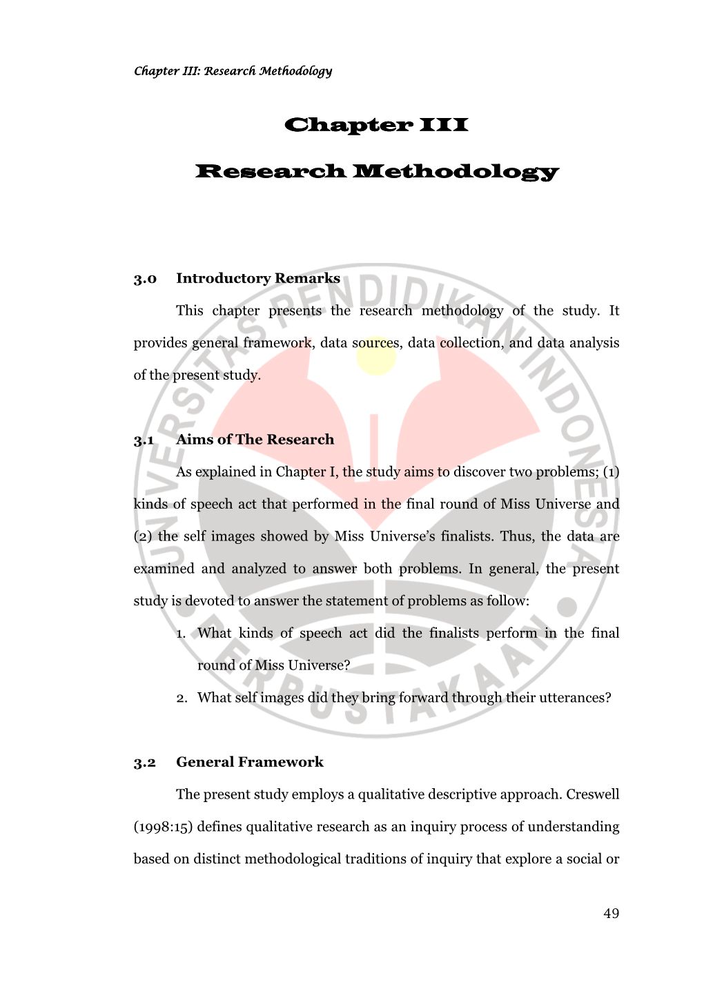 Chapter III Chapter III Research Methodology Research Methodology - DocsLib