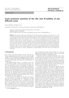 Least Perimeter Partition of the Disc Into N Bubbles of Two Different Areas