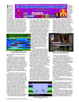 Classic Gamer Magazine Summer 2000 16 Leasing a Couple of Lame Games (With Games