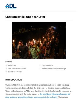 Charlottesville: One Year Later