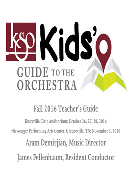 KSO Kids Guide to the Orchestra Teacher's Guide