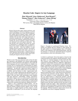 Rosetta Code: Improv in Any Language