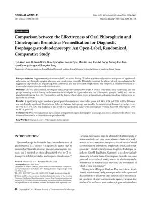 Comparison Between the Effectiveness of Oral Phloroglucin