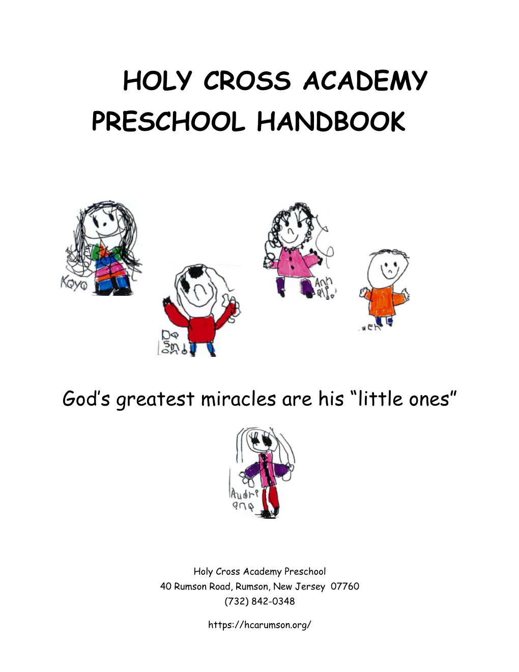 Holy Cross Academy Preschool Handbook