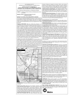 NOTICE of INTENT to PREPARE an Avenue, and Continue South to the Existing Metro Green Line Aviation Station