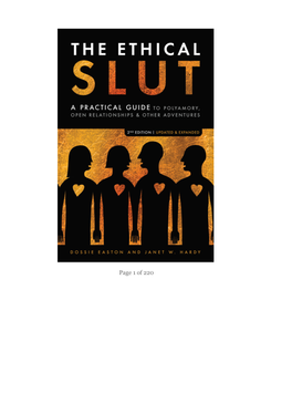 Ethical Slut: a Practical Guide to Polyamory, Open Relationships