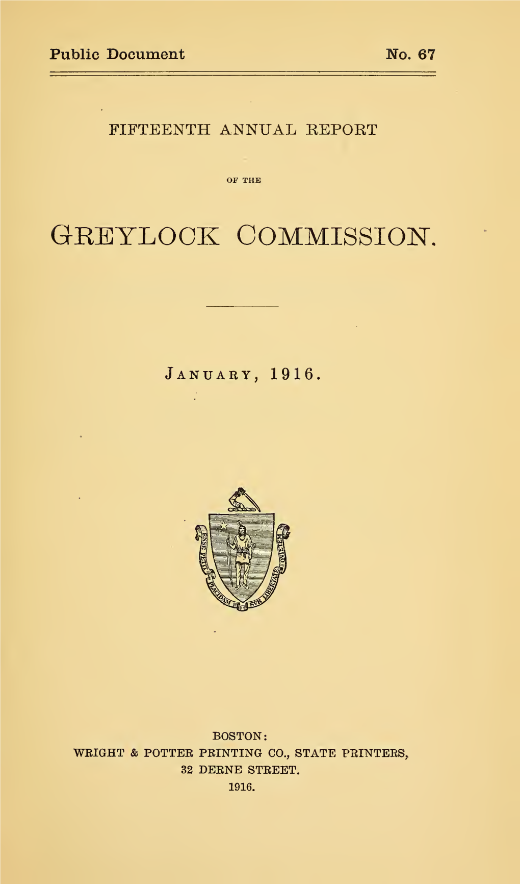 Annual Report of the Greylock Commission