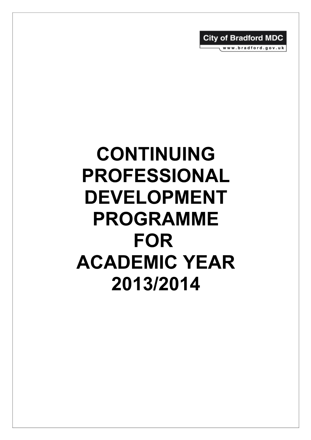 Continuing Professional Development Programme