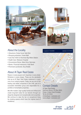 About the Locality About Al Tayer Real Estate Contact