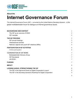 About the Internet Governance Forum