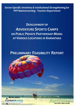 Development of Adventure Sports Camps on PPP Model at Various
