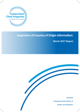 Inspection of Country of Origin Information