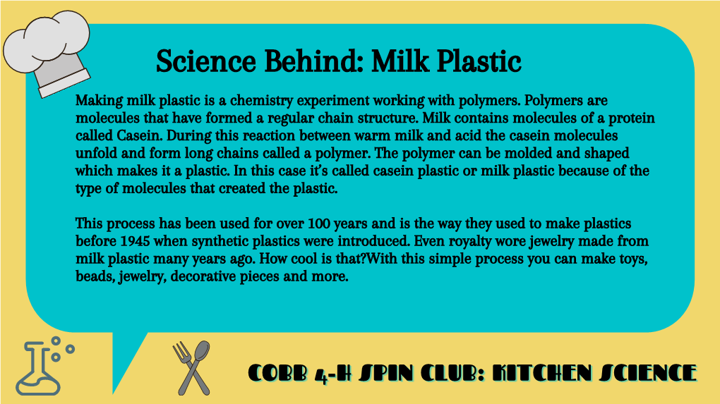 plastic milk experiment explanation