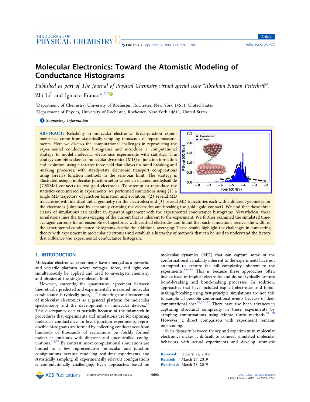 Molecular Electronics