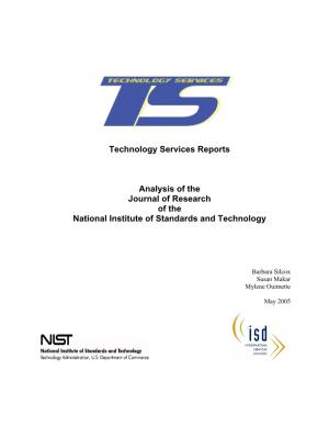 Technology Services Reports Analysis of the Journal of Research of The