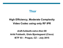High Efficiency, Moderate Complexity Video Codec Using Only RF IPR