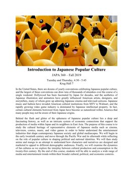 Introduction to Japanese Popular Culture