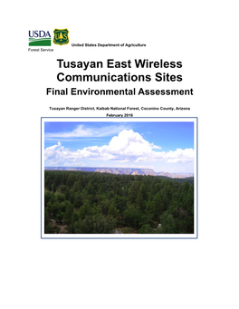 Tusayan East Wireless Communications Sites Final Environmental Assessment