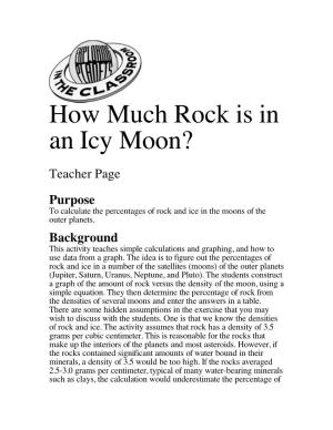 How Much Rock Is in an Icy Moon?