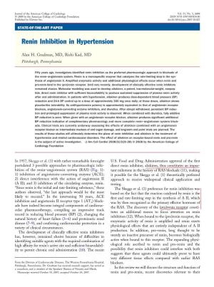 Renin Inhibition in Hypertension