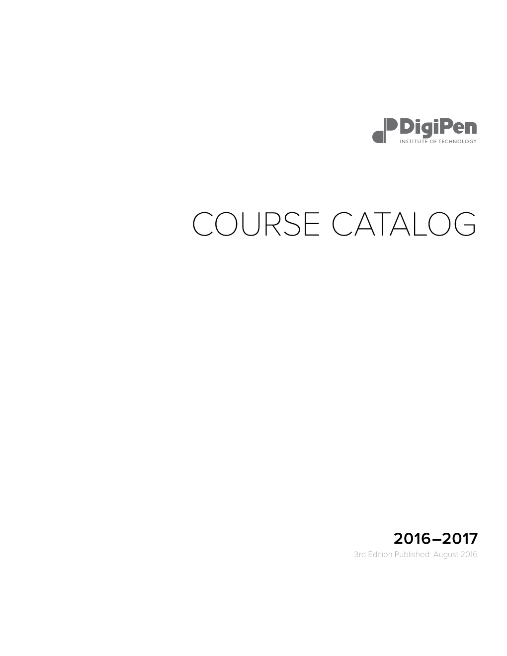 2016-2017 Course Catalog: 3Rd Edition