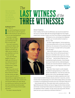 LAST Witnessof the THREE WITNESSES