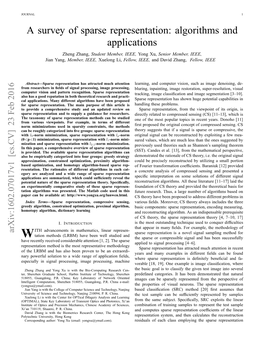 A Survey of Sparse Representation: Algorithms and Applications