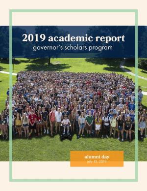 2019 Academic Report Governor’S Scholars Program